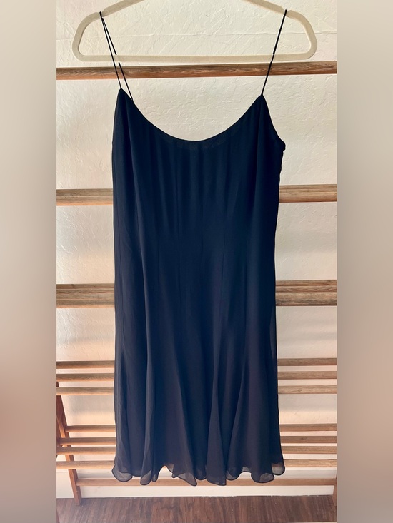 Maggy London Dresses & Skirts - 100% Silk Flirty Little Black Dress with Spaghetti Straps